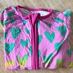 Little Sleepies Pink and Green Heart Pajamas 6-12 months